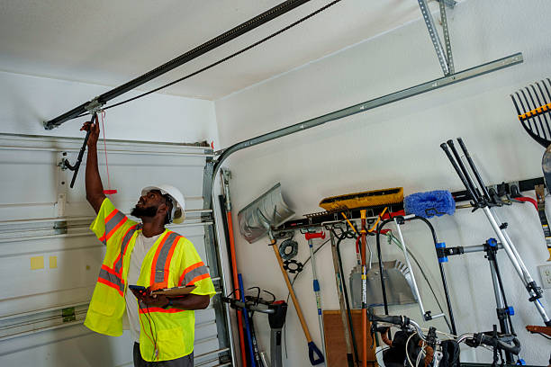 Professional Garage Door Installation technician working in Hansville, WA